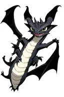 how to train your dragon toothless flying simple linework and shading tattoo design idea