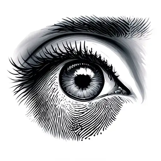 Fingerprint tattoo design idea