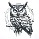 blade runner owl tattoo design idea
