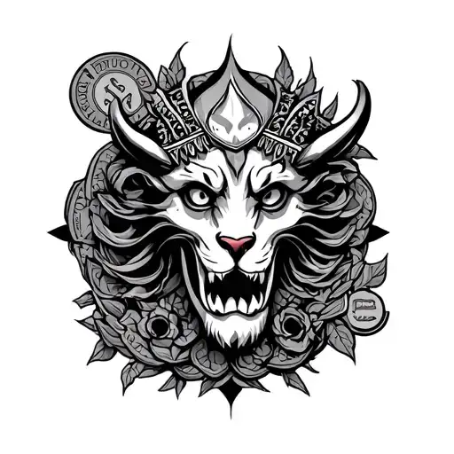 Tarus , money , trading, lucky tattoo design idea