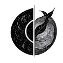 A minimalist design symbolizing self-love and balance tattoo design idea