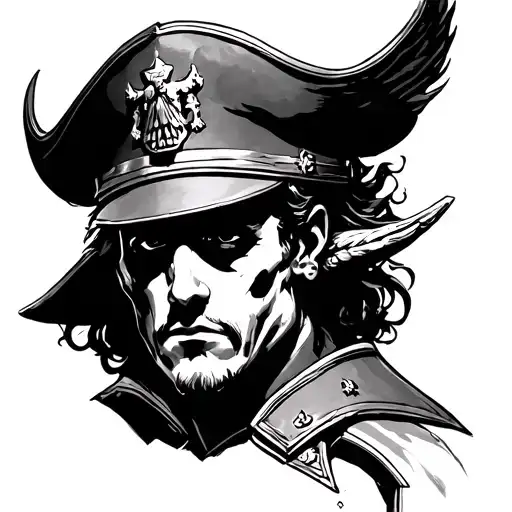 1. Shoulder/Collarbone AreaGhost Captain’s Face dominates the deltoid, tilted slightly toward the bicep (so his gaze "f tattoo design idea