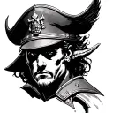 1. Shoulder/Collarbone AreaGhost Captain’s Face dominates the deltoid, tilted slightly toward the bicep (so his gaze "f tattoo design idea