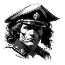 1. Shoulder/Collarbone AreaGhost Captain’s Face dominates the deltoid, tilted slightly toward the bicep (so his gaze "f tattoo design idea