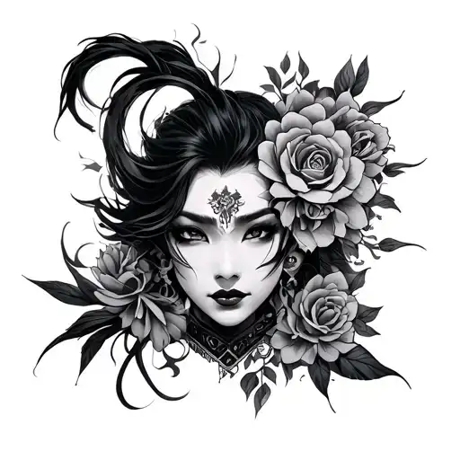 namakubi new school tattoo design idea