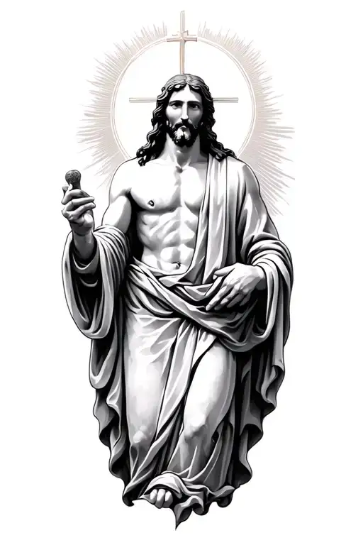 12 apostles and Jesus Christ tattoo design idea