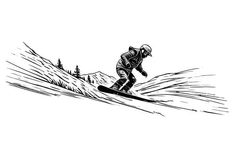 snowboarding tattoo design idea