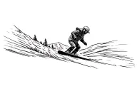 snowboarding tattoo design idea