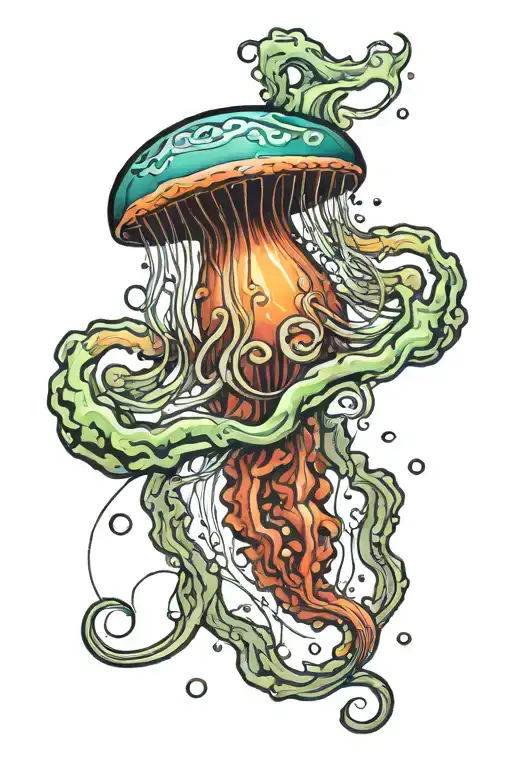 jellyfish tattoo design idea