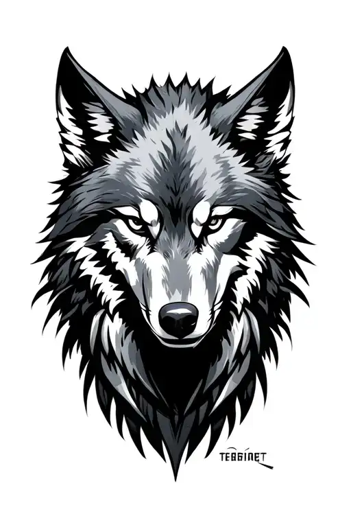 wolf raven and spartan warrior tattoo design idea