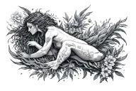 Combination of mythology, nature, and spiritual. I want it at my lower back, the waist part.  tattoo design idea