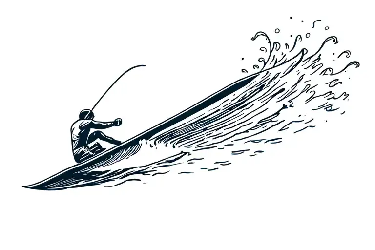 handle wakeboard tattoo design idea