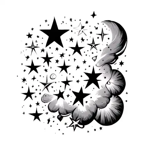 stars cluster tattoo design idea