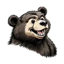 yogi bear cartoon tattoo design idea
