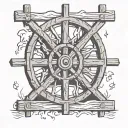 Wagon wheel tattoo design idea