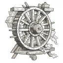 Wagon wheel tattoo design idea