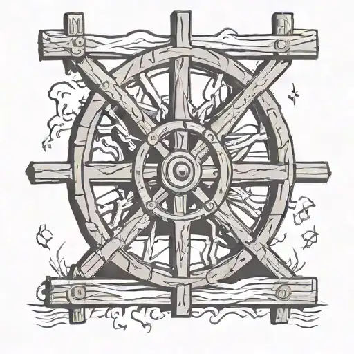 Wagon wheel tattoo design idea