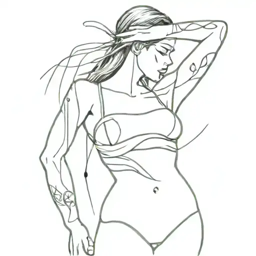 strong health power will to survive money woman tattoo design idea