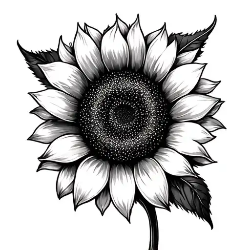 Sunflower represent wife tattoo design idea