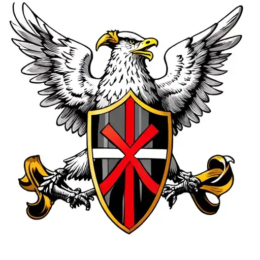 German war eagle with cross and shield  tattoo design idea