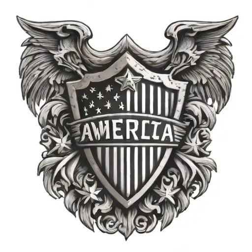 America de Cali shield with its stars around it tattoo design idea