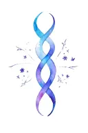 Virgo and cancer zodiac sign intertwined mother daughter  tattoo design idea
