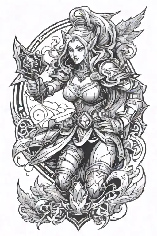 arcane league of legends tattoo design idea