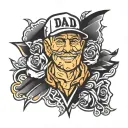 dad memorial tattoo design idea