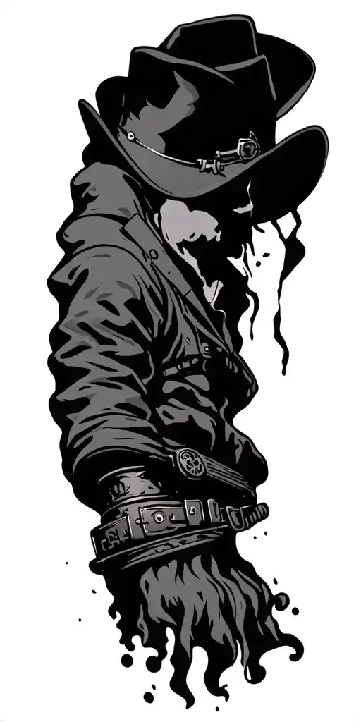 coal mine and western tattoo design idea