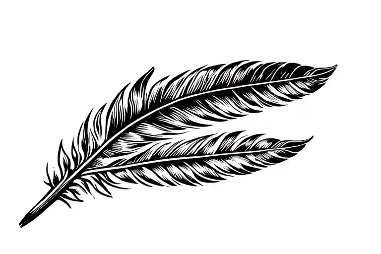 cherokee indian feather  tattoo design idea