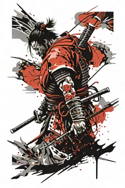 samurai warrior tattoo design idea