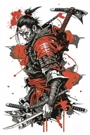 samurai warrior tattoo design idea