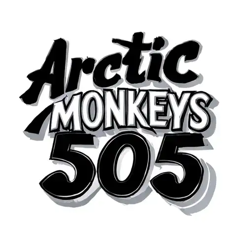 arctic monkeys 505 manly typography tattoo design idea