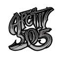 arctic monkeys 505 manly typography tattoo design idea