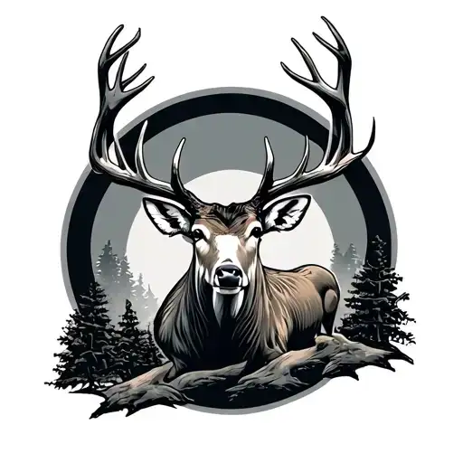 deer diesel turbo tattoo design idea
