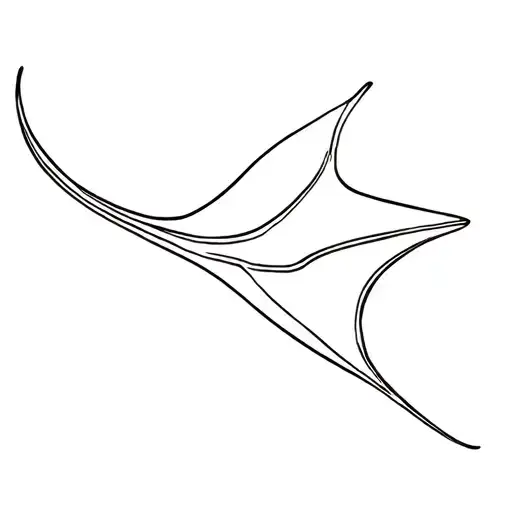 eagle ray gracefully swimming tattoo design idea