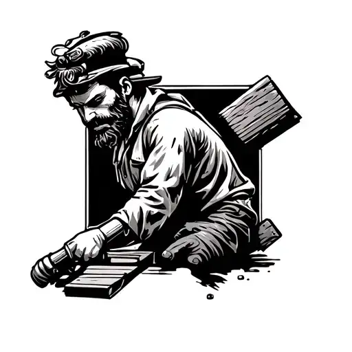 Carpentry tattoo design idea