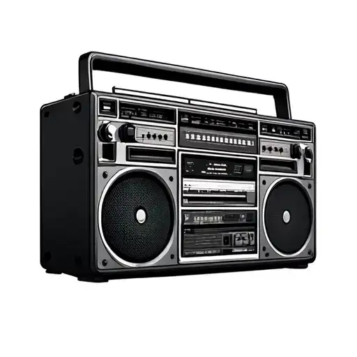 Boombox tattoo design idea