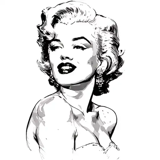 marylin monroe tattoo design idea
