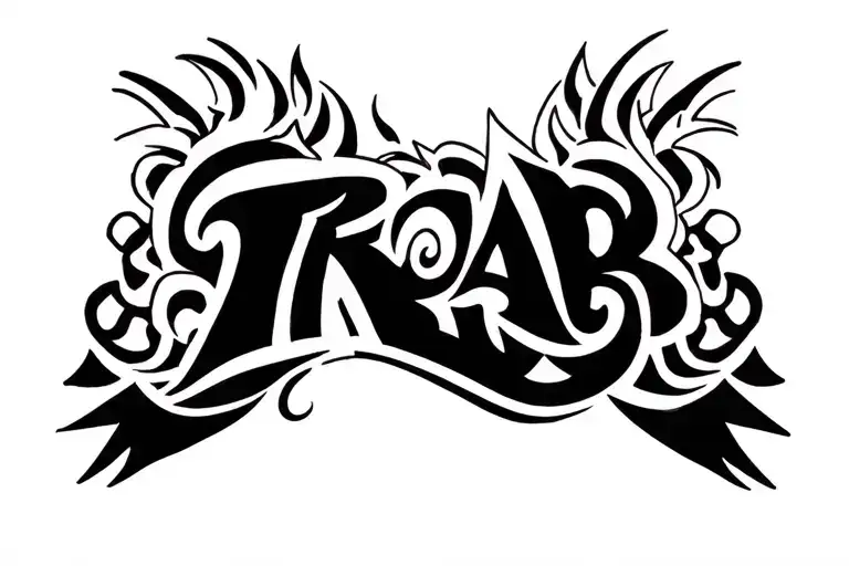 Tattoo in the style of "Trab" with elements from My Little Pony (MLP) Rainbow Dezh tattoo design idea