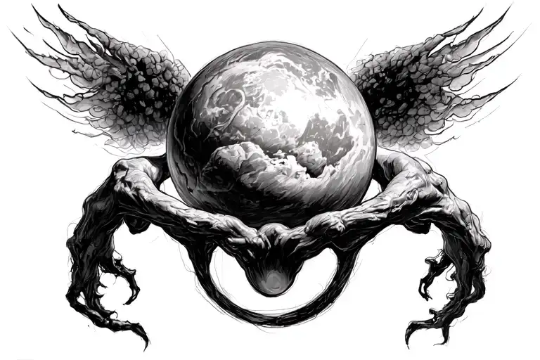 Sisyphus sketch style tattoo tattoo design idea