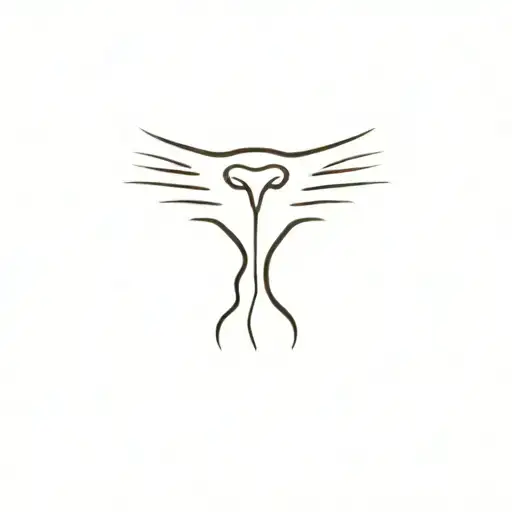 cat nose print tattoo design idea