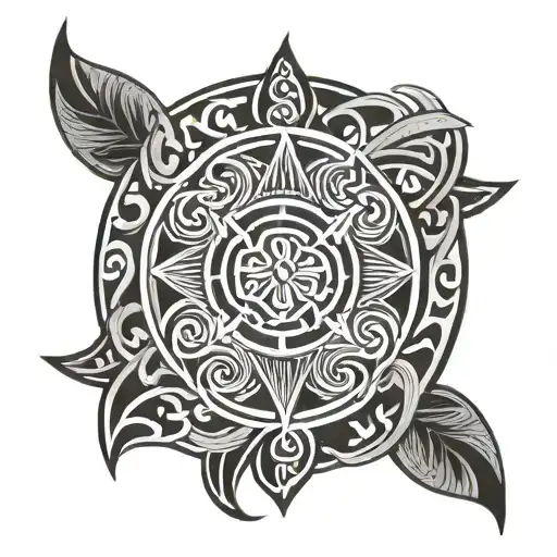 God, faith, family, symbolic, minimalistic, artistic, Māori style tattoo tattoo design idea