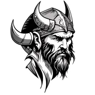 blackout viking tattoo design idea