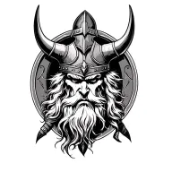 blackout viking tattoo design idea