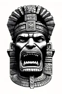 Mayan temple tattoo design idea