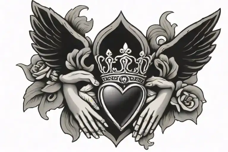 claddagh galway tattoo design idea