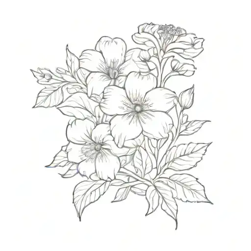 dainty October birth flowers shoulder down collarbone tattoo design idea
