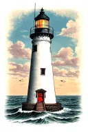 lighthouse tattoo design idea