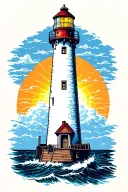 lighthouse tattoo design idea